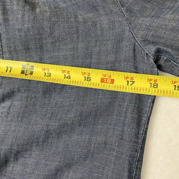 Trina Turk Darya Long Sleeve Chambray Dress Linen Blend-M - Picture 10 of 16